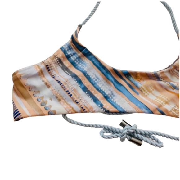 Dolce Vita Bikini Swimsuit Top Cloud Pastel Reversible Halter Bikini Top Size XS - Picture 8 of 11